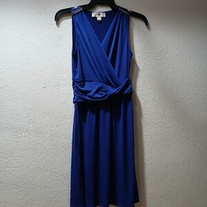 Elegant Blue Sleeveless Dress